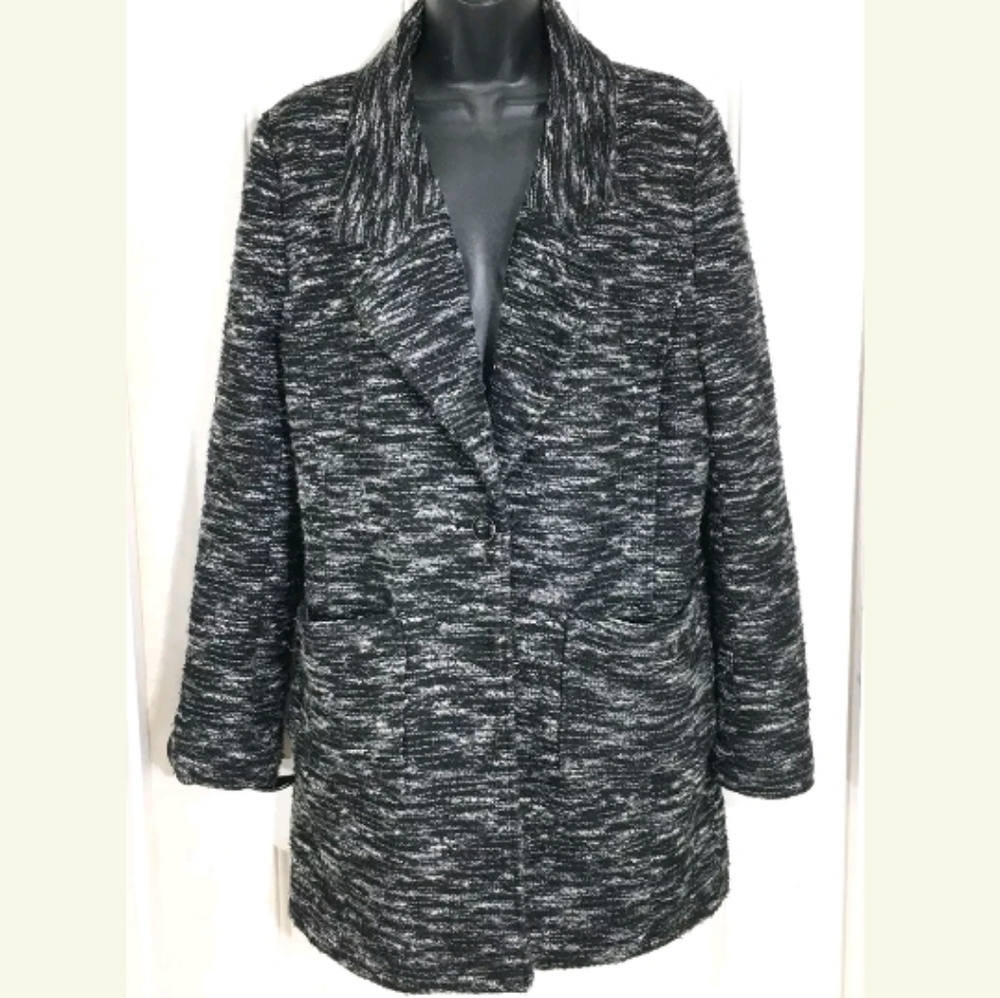 Free People Tweed Pea Coat Jacket Small - Picture 6 of 6